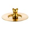 Fdit Stainless Steel Bear Cup Cover, Reusable Tea Coffee Cup Lid Bear Mug Cover for Mugs, Cups and Glass (Gold) view 1