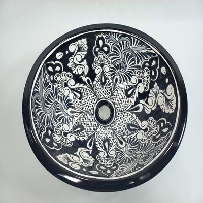 17" X 14" TALAVERA SINK drop in or undermount mexican bathroom handmade ceramic