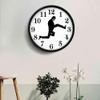 Hztyyier Silent Ministry of Silly Walks Wall Clock, Round Glass, Living Room and Hotel Decor view 3