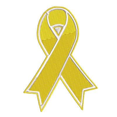 Endometriosis Awareness Yellow Ribbon Patch Embroidered Iron-on/Sew-on Decorative Applique Clothing Vest Jacket Premium Stitching Awareness Support Raise Awareness for a Cause Fundraiser