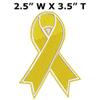 Endometriosis Awareness Yellow Ribbon Patch Embroidered Iron-on/Sew-on Decorative Applique Clothing Vest Jacket Premium Stitching Awareness Support Raise Awareness for a Cause Fundraiser view 2