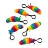 Fun Express Rainbow Fidget Slug Backpack Clip Keychains, 24 Pieces view 1