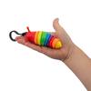 Fun Express Rainbow Fidget Slug Backpack Clip Keychains, 24 Pieces view 3