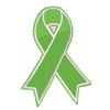 Non-Hodgkin Lymphoma Cancer Lyme Disease Awareness Support Green Ribbon Patch Embroidered Iron-on/Sew-on Decorative Embroidery Applique Clothing Vest Jacket Premium Stitching view 1