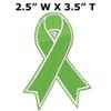 Non-Hodgkin Lymphoma Cancer Lyme Disease Awareness Support Green Ribbon Patch Embroidered Iron-on/Sew-on Decorative Embroidery Applique Clothing Vest Jacket Premium Stitching view 2