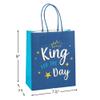 Fun Express 7 1/2" x 9" Medium Fathers Day King for the Day Paper Gift Bag, 12 Pieces view 2