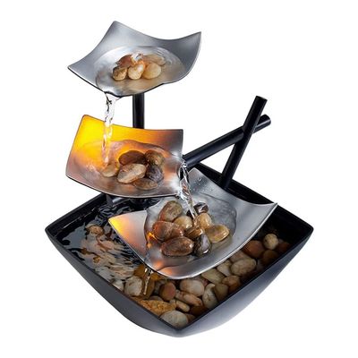 SUNESA Tabletop Fountains Indoor Waterfall Fountain Minimalist Water Fountains Flowing Water Waterfall Tabletop Water Fountain Home Decoration Desktop Fountain