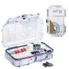 Evergreen X Seahorse 56 Medication Lock Box - Medium, First Aid Kit, Childproof, Empty Lockable Medicine Box to Store Medications, Diabetic Supplies. NO SUPPLIES INCLUDED (Clear + Boho) view 1