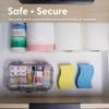 Evergreen X Seahorse 56 Medication Lock Box - Medium, First Aid Kit, Childproof, Empty Lockable Medicine Box to Store Medications, Diabetic Supplies. NO SUPPLIES INCLUDED (Clear + Boho) view 2