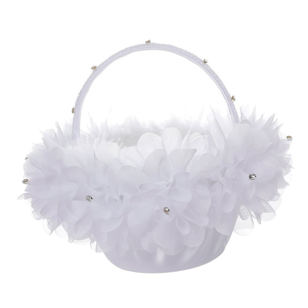 Abaodam Wedding Flower Girl Basket Petals Elegant Party Favor for Ceremonies for Flower Girls and Wedding Decor