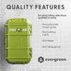 Evergreen X Seahorse 56 Medication Lock Box - Medium, First Aid Kit, Childproof, Empty Lockable Medicine Box to Store Medications, Diabetic Supplies. NO SUPPLIES INCLUDED (Green + First Aid Flag) view 2