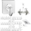 DDMY 36 Pack Heavy Duty Hooks Self Adhesive Large Hooks for Hanging,Wall Transparent Reusable Waterproof Hook for Kitchen Curtain Towel Hook for Bathrooms Coat Hook for Walls No Damage view 1