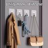 DDMY 36 Pack Heavy Duty Hooks Self Adhesive Large Hooks for Hanging,Wall Transparent Reusable Waterproof Hook for Kitchen Curtain Towel Hook for Bathrooms Coat Hook for Walls No Damage view 2