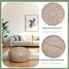 Thgonwid Round Unstuffed Pouf Cover, Leather Foot Stool Ottoman with Storage, Bean Bag Floor Chair, Multi Functional Footrest for Living Room, Bedroom or Balcony (Mushroom) view 4