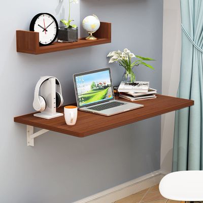 FERFXN Wall Mounted Desk Wall Mounted Floating Folding Table Wall Mounted Table Space Saving Laptop Desk Space Saving Hanging Table for Study, Bedroom, Bathroom or Balcony 70x40cm/28x16in C