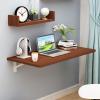 FERFXN Wall Mounted Desk Wall Mounted Floating Folding Table Wall Mounted Table Space Saving Laptop Desk Space Saving Hanging Table for Study, Bedroom, Bathroom or Balcony 70x40cm/28x16in C view 1