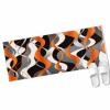 Abstract Orange Bathroom Runner Rug Bathmat Soft Bath Shower Bathtub Kitchen Door Mat,Gradient Grey Geometric Black Stripes Washable Floor Doormat Area Carpet for Bedroom Laundry Room Hallway,24"x71" view 1