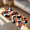 Abstract Orange Bathroom Runner Rug Bathmat Soft Bath Shower Bathtub Kitchen Door Mat,Gradient Grey Geometric Black Stripes Washable Floor Doormat Area Carpet for Bedroom Laundry Room Hallway,24"x71" view 4