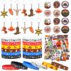 Sureio 86 Pcs Western Cowboy Party Favors Include 12 Keychains 12 Western Cowboy Silicone Bracelets Button Pins 50 Waterproof Theme Stickers for Birthday Party Supplies view 1