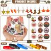 Sureio 86 Pcs Western Cowboy Party Favors Include 12 Keychains 12 Western Cowboy Silicone Bracelets Button Pins 50 Waterproof Theme Stickers for Birthday Party Supplies view 3
