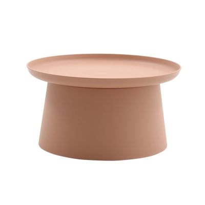 BONAD Modern Coffee Table Plastic Coffee Table Round Coffee Table Modern Small Apartment Bay Window Balcony Table Living Room Side Table Side End Table