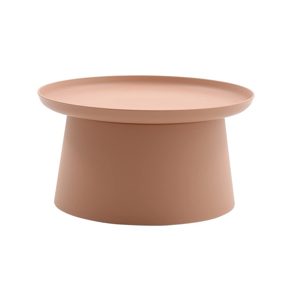 BONAD Modern Coffee Table Plastic Coffee Table Round Coffee Table Modern Small Apartment Bay Window Balcony Table Living Room Side Table Side End Table