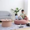 BONAD Modern Coffee Table Plastic Coffee Table Round Coffee Table Modern Small Apartment Bay Window Balcony Table Living Room Side Table Side End Table view 2