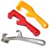 1Pcs Pail Opener Silver Buckets Lid Wrench Can Opener Lid Remover Tool and 2 Pieces Plastic 5 Gallon Bucket Lid Opener Paint Can Lid Opener sturdy pail opener for Home Office view 1