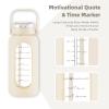 SIEROZUR 74oz Glass Water Bottle with Straw & Handle Lid | Half Gallon Motivational Water Jug with Time Marker & Silicone Sleeve | BPA-Free Borosilicate Glass for Gym, Home & Workout view 4