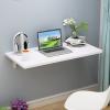 FERFXN Wall Mounted Desk Wall Mounted Floating Folding Table Wall Mounted Table Space Saving Laptop Desk Space Saving Hanging Table for Study, Bedroom, Bathroom or Balcony 30x30cm/12x12in B view 1