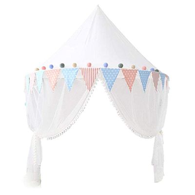 misppro Net Princess Bed Canopy Kids Play Tent Room Decor 43x20 Inch White Hanging Netting for Girls Bedroom