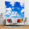 BELECO Blue Sky Tapestry Wall Hanging 176x96Inch Blue Sky White Clouds Backdrop Art Wall Decor Cloud Tapestries for Bedroom Living Room Dorm Decor view 4