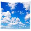 BELECO Blue Sky Tapestry Wall Hanging 176x118Inch Blue Sky White Clouds Backdrop Art Wall Decor Cloud Tapestries for Bedroom Living Room Dorm Decor view 1