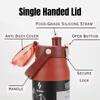 2 Pack Ozizo 1.4 qt Insulated Canteen, Stainless Steel Hiking Water Bottle with Handle, Mixing Ball, and Straw (Red and Pink) view 3