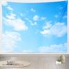 BELECO Light Blue Sky Tapestry Backdrop 141x118Inch Sky Clouds Tapestries Ceiling Wall Bedroom Living Room Dorm Home Decor view 2