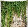BELECO Stone Wall with Leaves Tapestry Wall Hanging 141x118 Inch Spring Garden Old Stone Wall Green Leaves Tapestry Outdoor Nature Tapestry Greenery Home Decor Aesthetic Living Room Bedroom Decor view 1