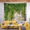 BELECO Stone Wall with Leaves Tapestry Wall Hanging 141x118 Inch Spring Garden Old Stone Wall Green Leaves Tapestry Outdoor Nature Tapestry Greenery Home Decor Aesthetic Living Room Bedroom Decor view 4