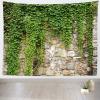 BELECO Stone Wall with Leaves Tapestry Wall Hanging 141x96 Inch Spring Garden Old Stone Wall Green Leaves Tapestry Outdoor Nature Tapestry Greenery Home Decor Aesthetic Living Room Bedroom Decor view 2