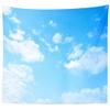 BELECO Light Blue Sky Tapestry Backdrop 176x118Inch Sky Clouds Tapestries Ceiling Wall Bedroom Living Room Dorm Home Decor view 1