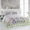 3 Piece Bedding Set,Easter Gnome Egg Checker Bunny Floral Breathable Duvet Cover Super Soft Pillow Shams,Green Plaid Retro Linen Washable Bed Sets All Seasons for Bedroom Dorm Hotel RV King view 3
