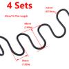 Antrader 16"(40cm) Couch Spring Repair Kit,4-Pack Upholstery Spring Clips for Furniture Couch Repair,Includes Screws and Clips,Black view 2