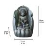 Tabletop Fountains Desktop Lucky Buddha Statue Flowing Water Fountain Living Room Entrance Decoration Home Decoration Landscape Decoration Desktop Fountain (Size : Brass) view 2