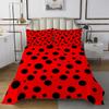 3 Piece Ladybug Quilt Bedding Set Women Aldult Lightweight Bedding Red and Black Bedspread Set Polka Dot Pattern Bedspread Coverlet Soft Microfiber Home Quilt Set for King Bed All Season view 1