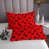 3 Piece Ladybug Quilt Bedding Set Women Aldult Lightweight Bedding Red and Black Bedspread Set Polka Dot Pattern Bedspread Coverlet Soft Microfiber Home Quilt Set for King Bed All Season view 4