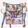 Custom Blanket with Photo for Mom Grandmother, Birthday Gifts for Mom from Daughter Son with Pictures, Customized Photo Collage Mother Blankets Wife Birthday Gifts view 2
