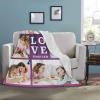 Custom Blanket with Photo for Mom Grandmother, Birthday Gifts for Mom from Daughter Son with Pictures, Customized Photo Collage Mother Blankets Wife Birthday Gifts view 4