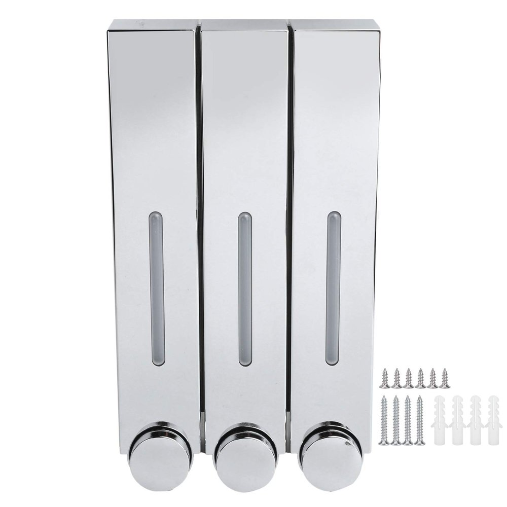 420ML Shower Shampoo Dispenser, ABS Washing Liquid Soap Dispenser, Wall Mounted Manual Gel Container for Home, Bath, Kitchen, Hotels, Restaurants.