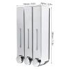 420ML Shower Shampoo Dispenser, ABS Washing Liquid Soap Dispenser, Wall Mounted Manual Gel Container for Home, Bath, Kitchen, Hotels, Restaurants. view 2