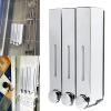 420ML Shower Shampoo Dispenser, ABS Washing Liquid Soap Dispenser, Wall Mounted Manual Gel Container for Home, Bath, Kitchen, Hotels, Restaurants. view 3