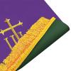 Murphy Robes Scarves-Reversible Lectern Banner Sanctuary Pulpit Scarf, 17 x 36-Inch, Green/Purple-IHS/Trefoil IHS on Cross view 1
